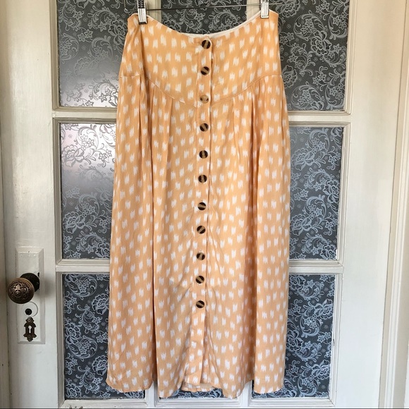 🌷EVERLY | Just Peachy Printed Skirt NWT - Picture 2 of 4